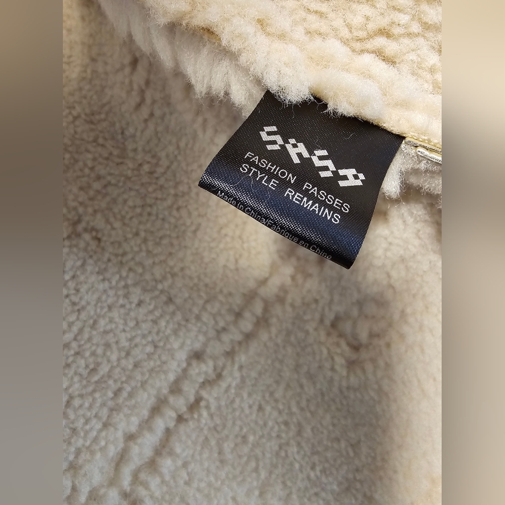 Shearling Aviator Jacket Leather Sand - Picture 13 of 16